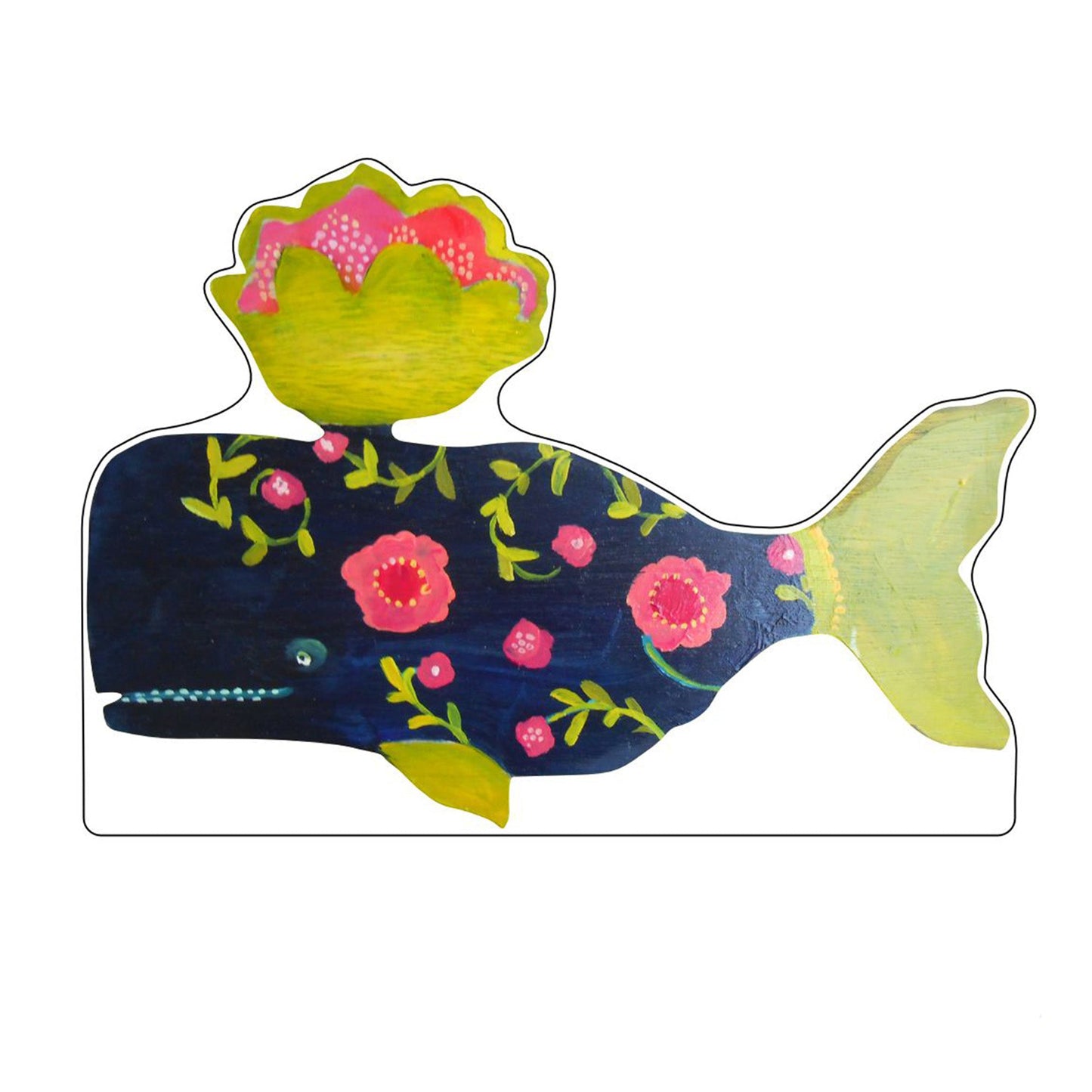 Aimee Whale Navy Mini | 0.50in. Acrylic Mini