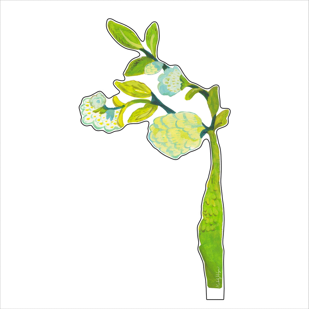 Aqua Blossoms | 0.25in. Acrylic Floral