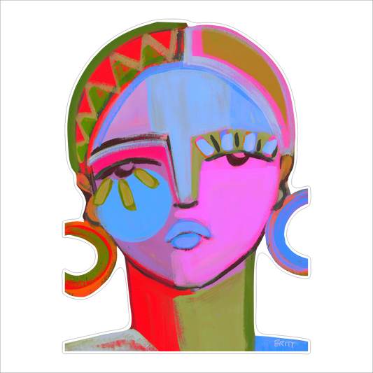 BAA-004 Shera Multi Blue & Fuschia | 0.75in. Acrylic Cutout | Case Bundle any 10+ (Pack of 1)