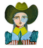 BAA-008 Cowgirl | 0.75in. Acrylic Contour | Mix and  Match (any 10+)