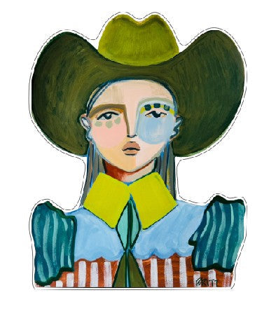 BAA-008 Cowgirl | 0.75in. Acrylic Contour | Mix and  Match (any 10+)