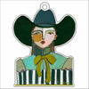 BAA-011 Cowgirl Ornament | 0.50in. Acrylic Ornament | Case Bundle of 24