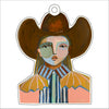 BAA-014 Peach Cowgirl | 0.50in. Acrylic Ornament | Case Bundle of 24