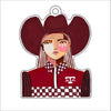 BAA-019 Texas Cowgirl Ornament | 0.50Acrylic Ornament |