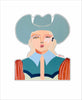 BAA-021  Teal Cowgirl | 0.75Acrylic Contour |