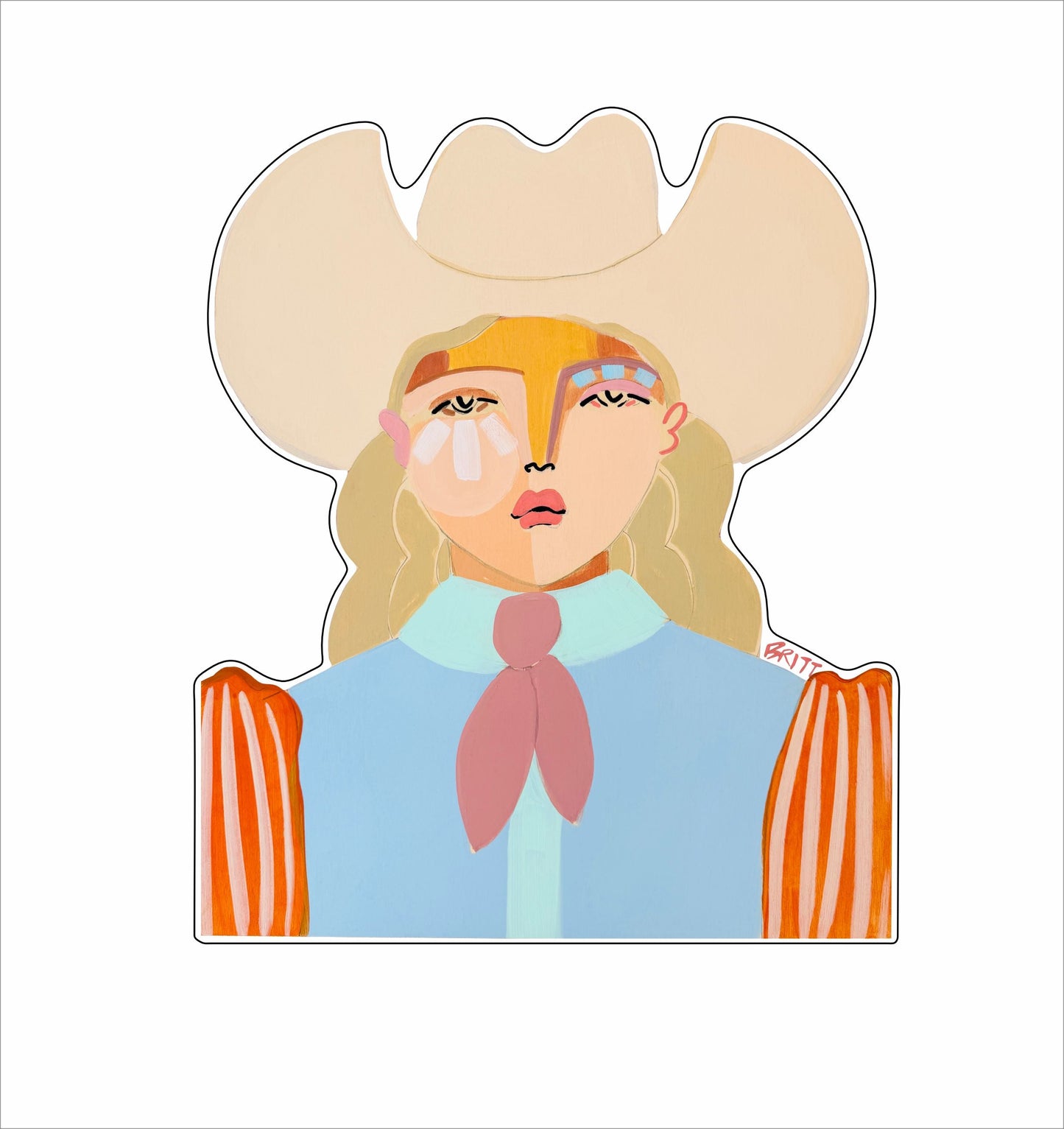 BAA-022 Tan Cowgirl | 0.75Acrylic Contour |