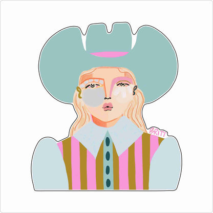 BAA-023 Dusty Blue Hat | 0.75Acrylic Contour
