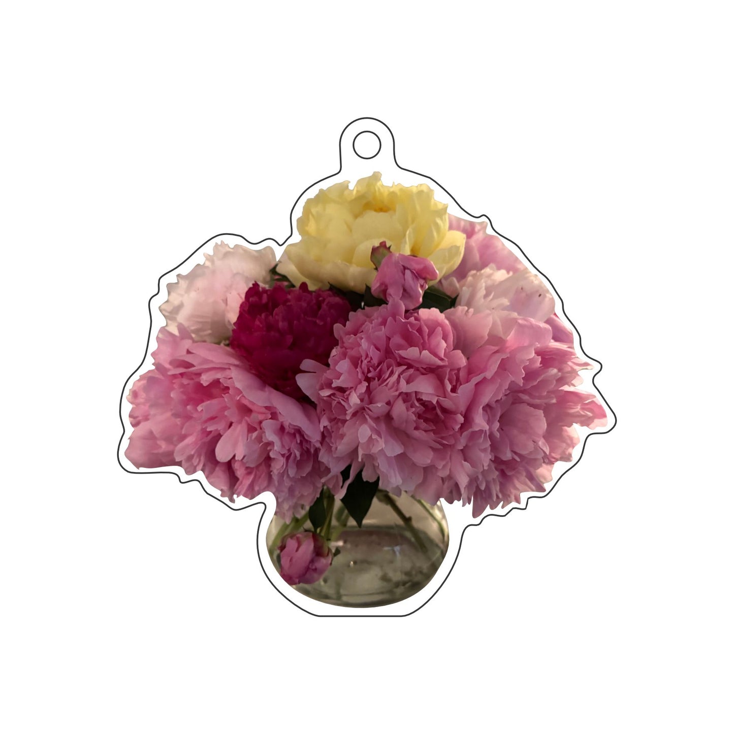 BAS-003 Peonies Ornament | 0.25Acrylic Ornament