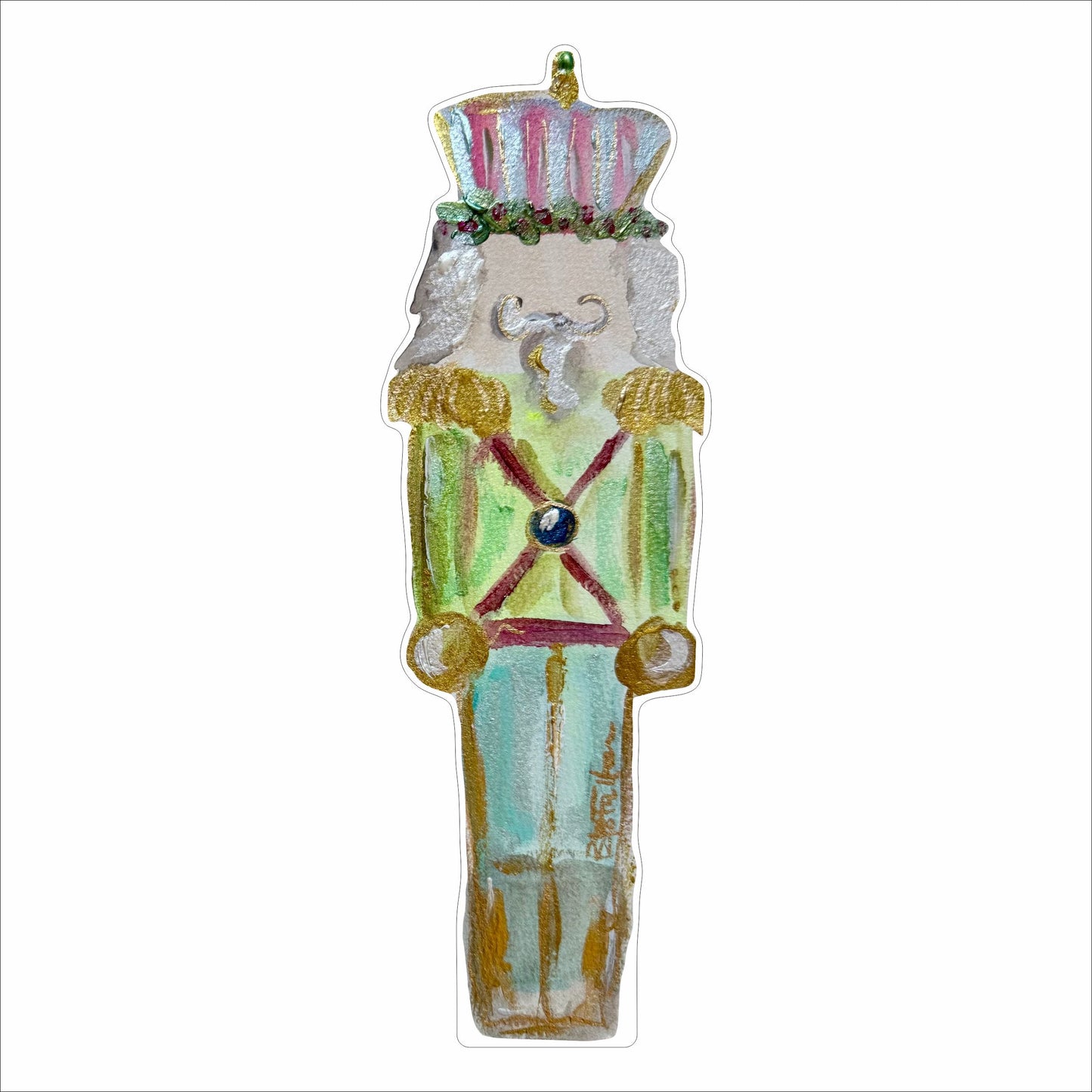 BFA-007 Green Nutcracker | 0.75in. Acrylic Contour | Mix and  Match (any 10+)