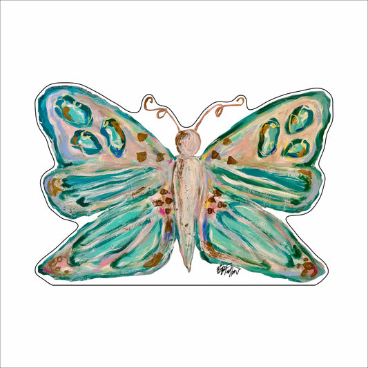 BFA-010 Teal Butterfly | 0.75Acrylic Contour |