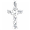 BLA-031 Shell Cross | 0.75Acrylic Contour |
