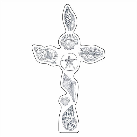 BLA-031 Shell Cross | 0.75Acrylic Contour |