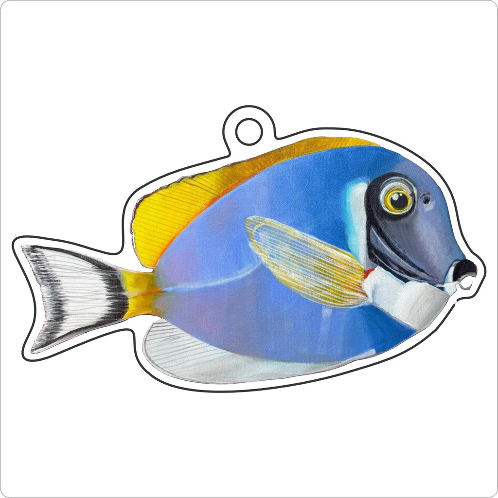 BLA-056 Powder Blue Tang Ornament | 0.25Acrylic Ornament