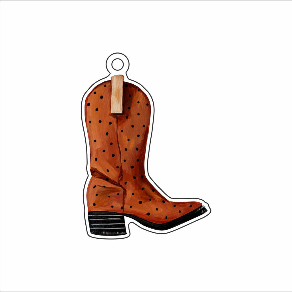 BLA-062 Cowboy Boot Ornament | 0.25Acrylic Ornament