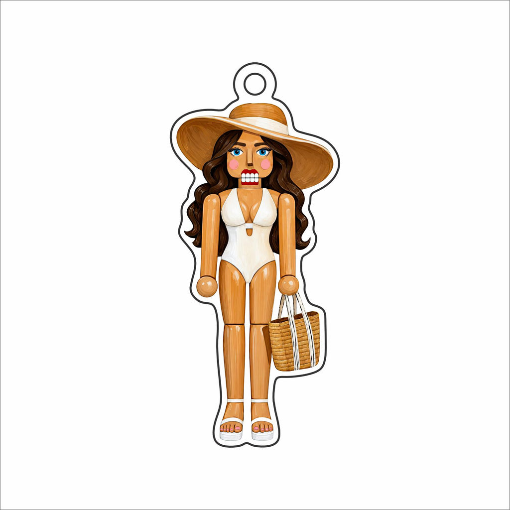 BLA-067 Brunette Nutcracker Ornament | 0.25Acrylic Ornament