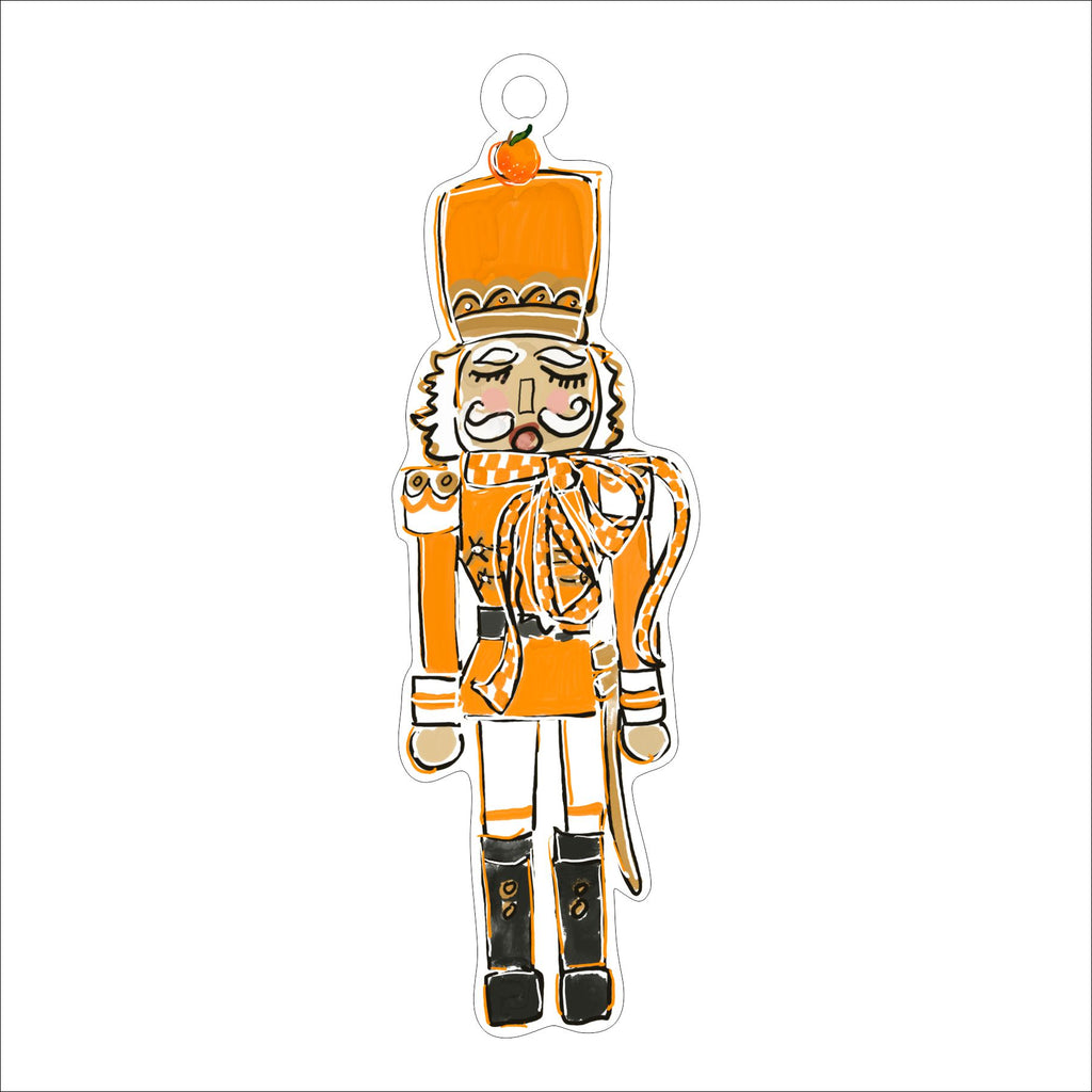 BPM-015 Orange & White Nutcracker | 0.25 Acrylic | Case Bundle of 25