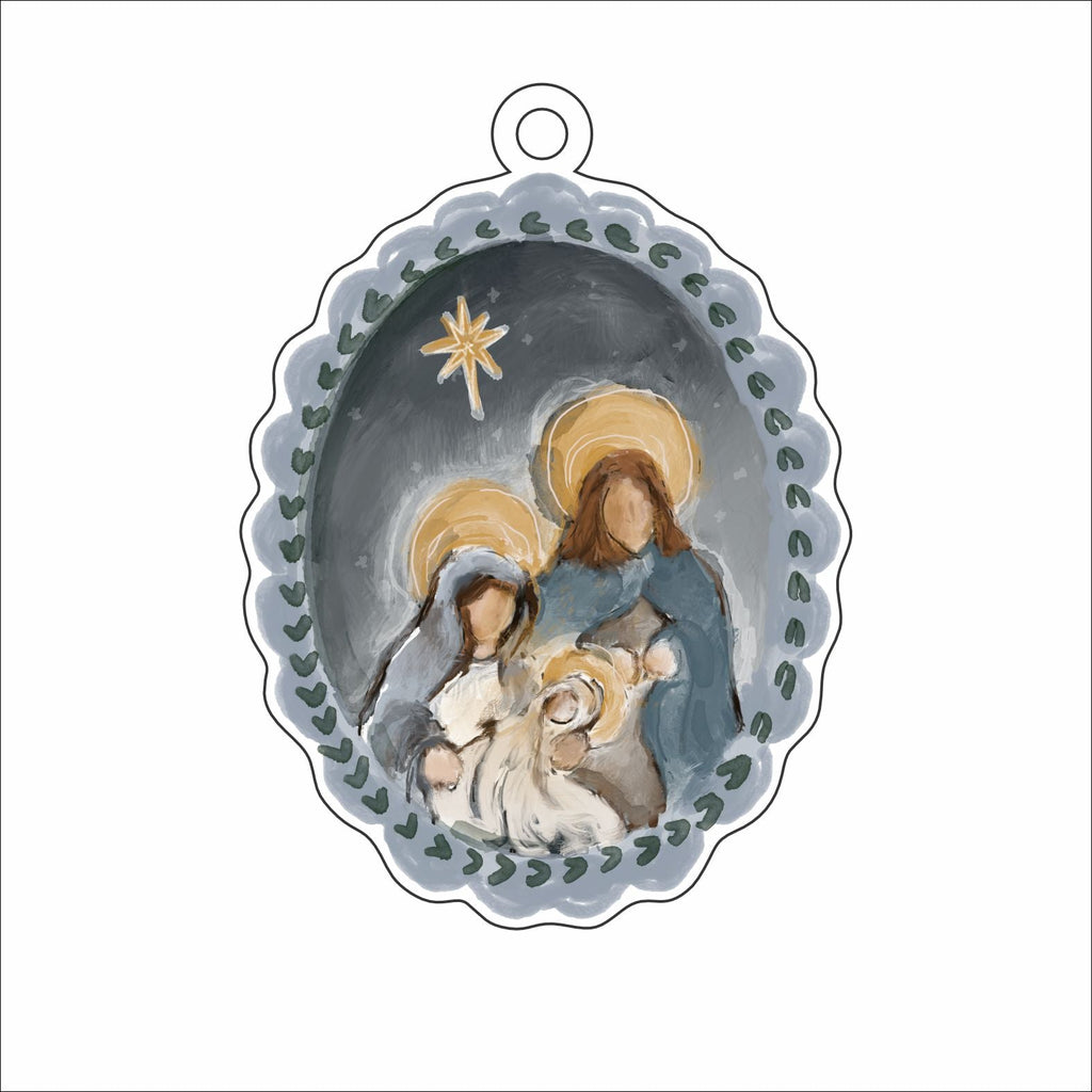 BPM-025 Holy Family Ornament | 0.25in. Acrylic Ornament | Case Bundle of 25