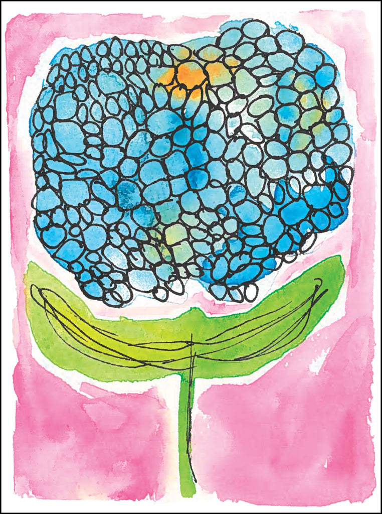 Blue Hydrangeas | 0.75in. Acrylic Cutout | Case Bundle any 10+ (Pack of 1)