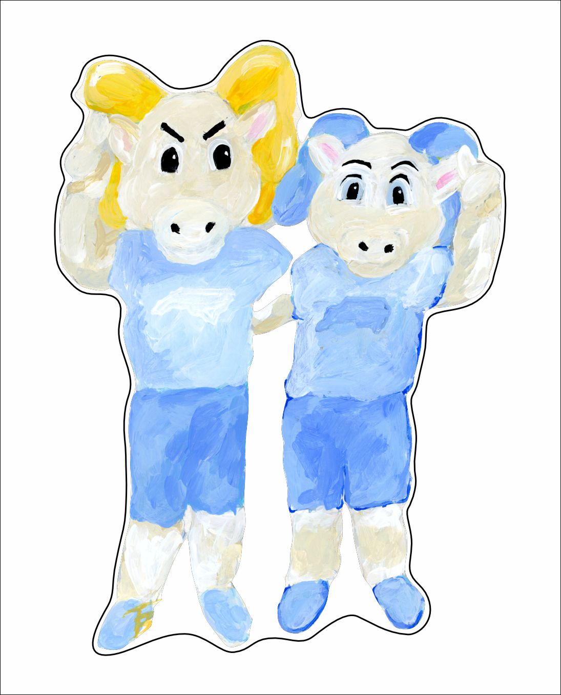 BTA-018 Ram Friends | 0.125in. Acrylic Magnet |