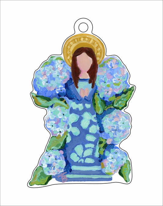 BTA-020 Angel Navy | 0.25in. Acrylic Ornament |