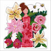 BTA-031 Floral Fuschia Angel  | 0.50in. Acrylic Contour |