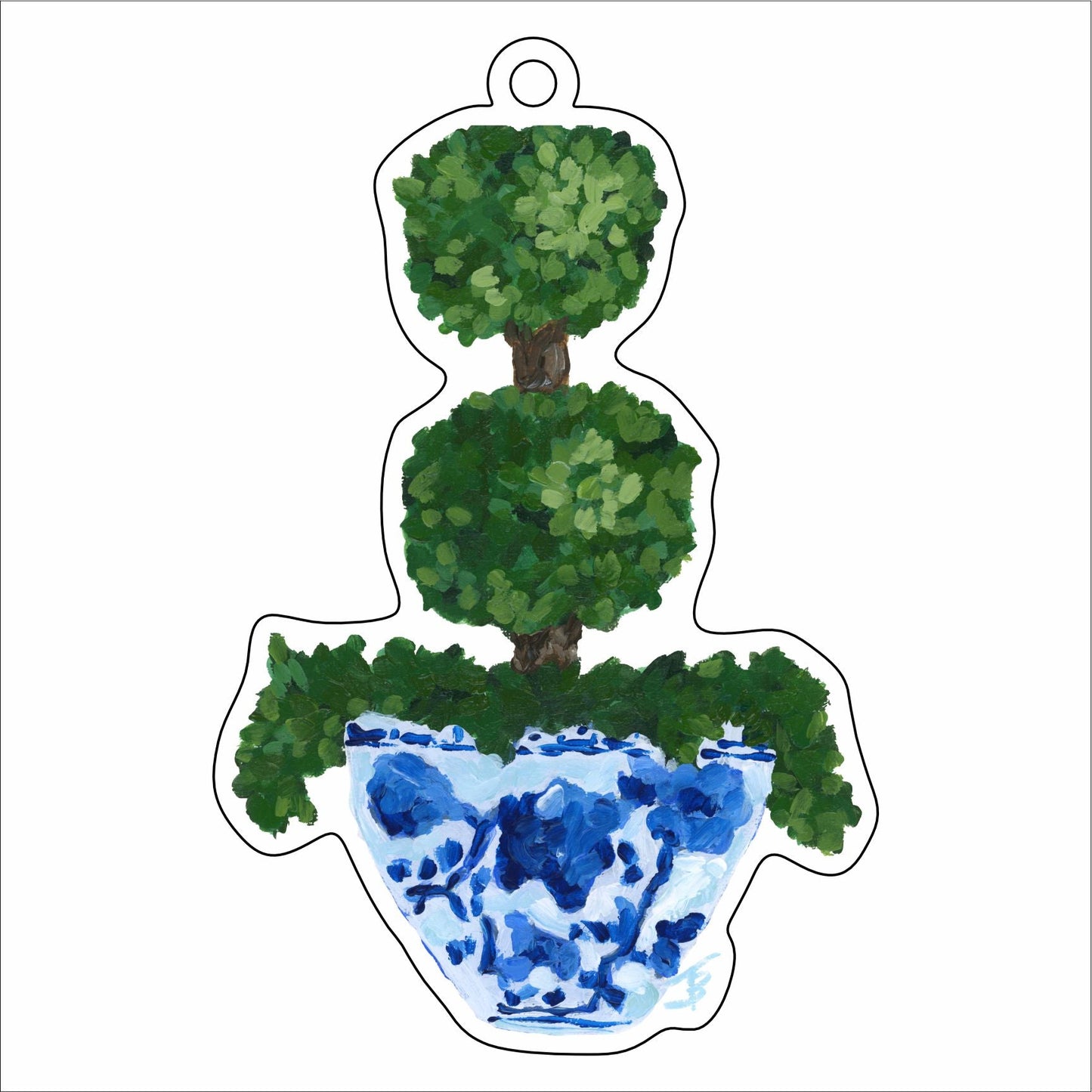 BTA-040  Greenery Wreath Ornament | 0.25Acrylic |