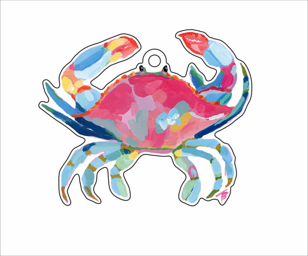 BTA-048 Colorful Crab Ornament | 0.25Acrylic Ornament |