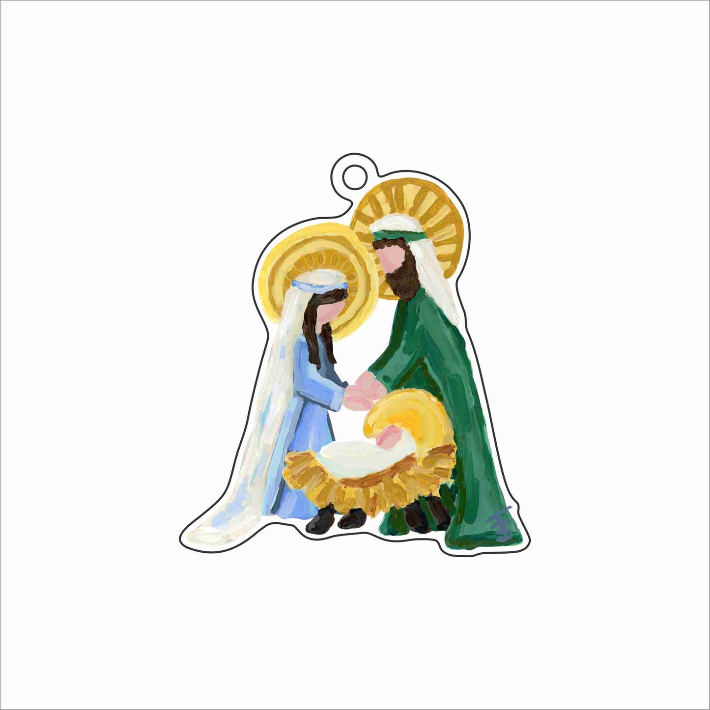 BTA-055 Nativity Scene Ornament | 0.25Acrylic Ornament