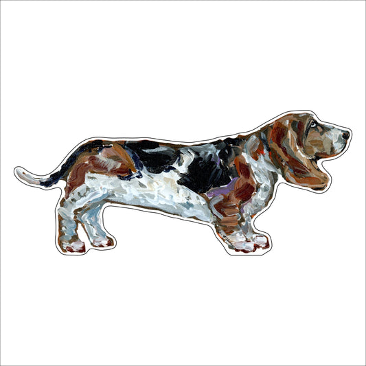 Basset Hound Tri Color | 0.75in. Acrylic Shelfie | Case of 25