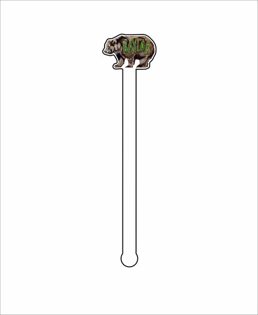 CMS-1444-C4 Baylor Bears Drink Stirrer | 0.125Acrylic Stirrer | Set of 4