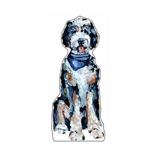 Bernedoodle Blue Bandana | 0.75in. Acrylic Shelfie | Case of 25