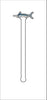 CMS-709-C4 Blue Marlin Drink Stirrer | 0.125Acrylic Stirrer | Set of 4