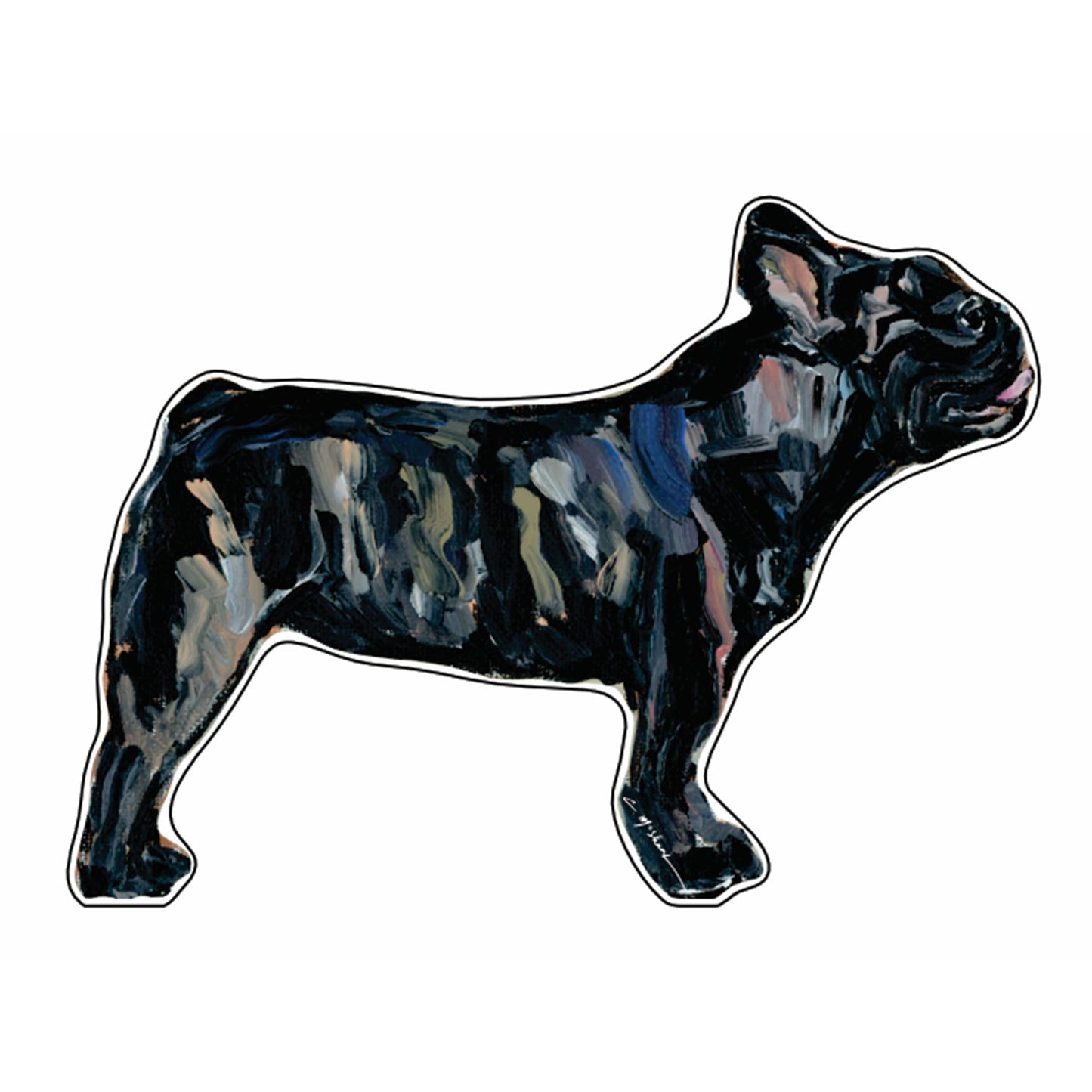Brindle Frenchie | 0.50in. Acrylic Mini | Case of 25