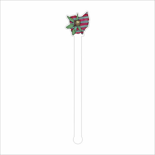 CMS-626-C4 Buckeye Drink Stirrer | 0.125Acrylic Stirrer | Set of 4