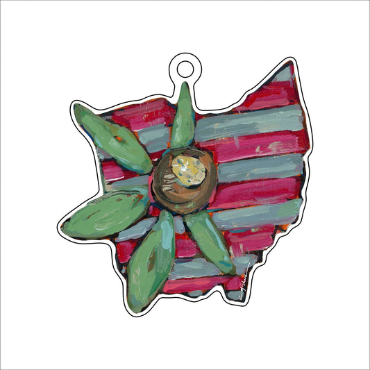 Buckeye Ornament | 0.25in. Acrylic Ornament | Case of 25
