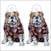 CMS-684-C10 Bulldog Maroon Earring  | 0.125Acrylic Earrings | Set of 10
