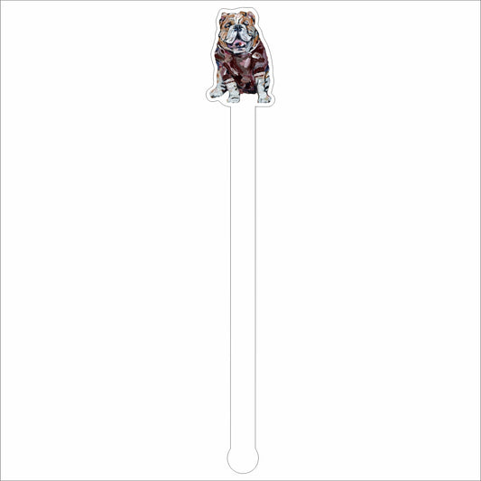 CMS-627-C4 Bulldog Maroon Drink Stirrer | 0.125Acrylic Stirrer | Set of 4