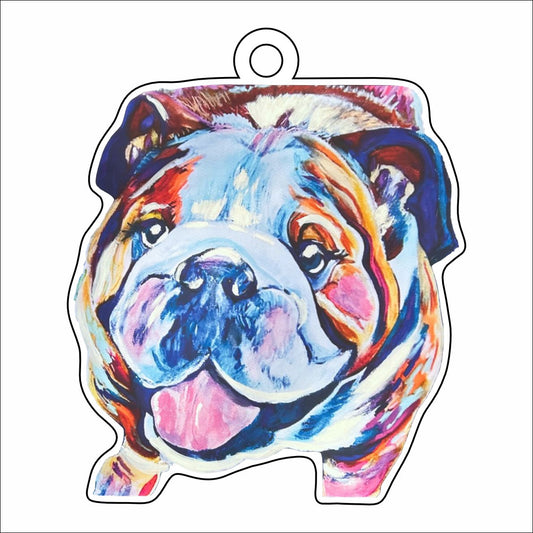 MKD-026 Bulldog | 0.25in. Acrylic Ornament | Mix & Match (10+)
