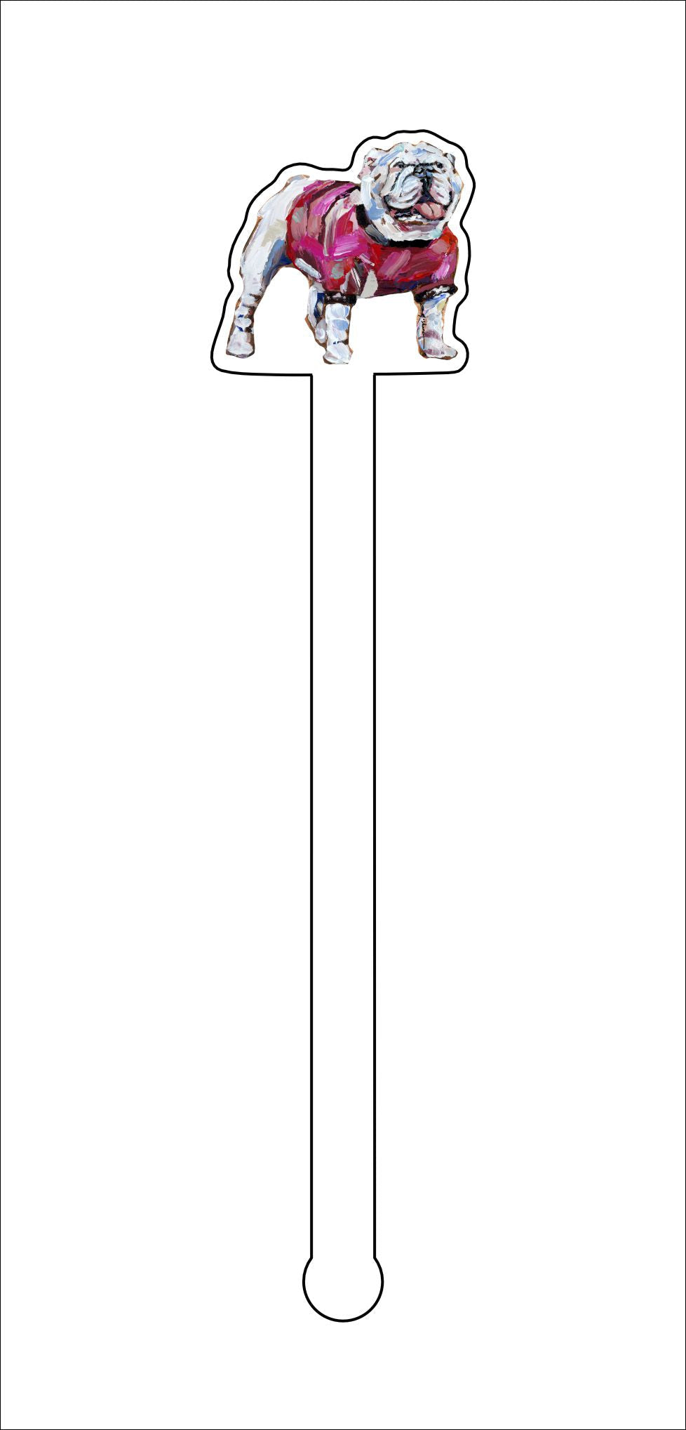 CMS-545-C4 Bulldog Red Drink Stirrer Set | 0.125Acrylic Stirrer | Set of 4