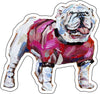 CMS-564 Bulldog Red Sticker | Removeable Sticker | Set of 10