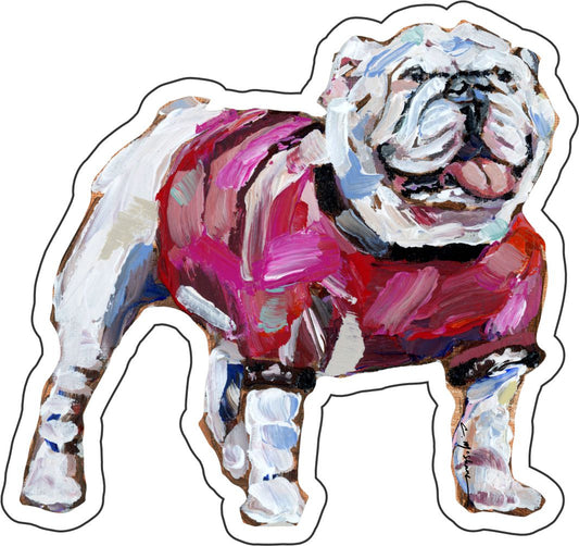 CMS-564 Bulldog Red Sticker | Removeable Sticker | Set of 10