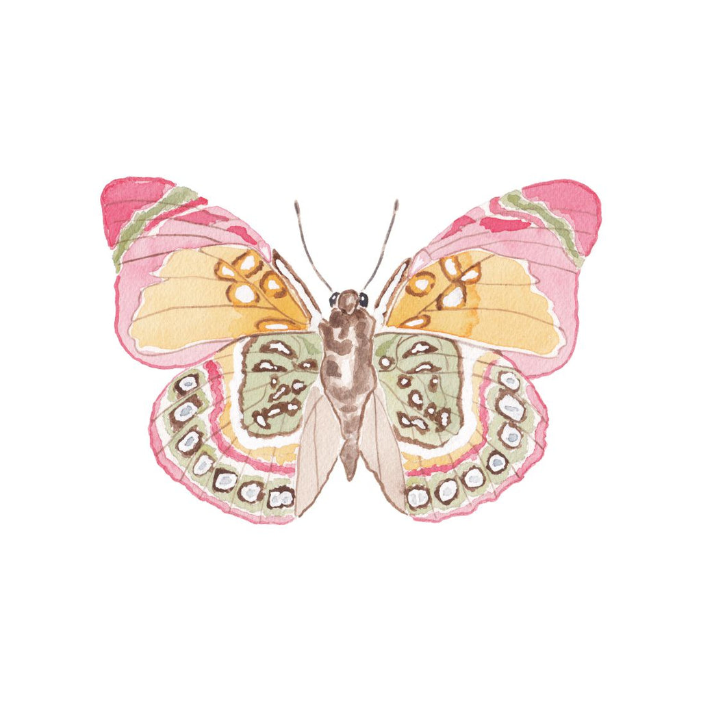 CCRT-049 Butterfly Pink & Green Mini | 0.50" Acrylic Cutout | Case Bundle of 25