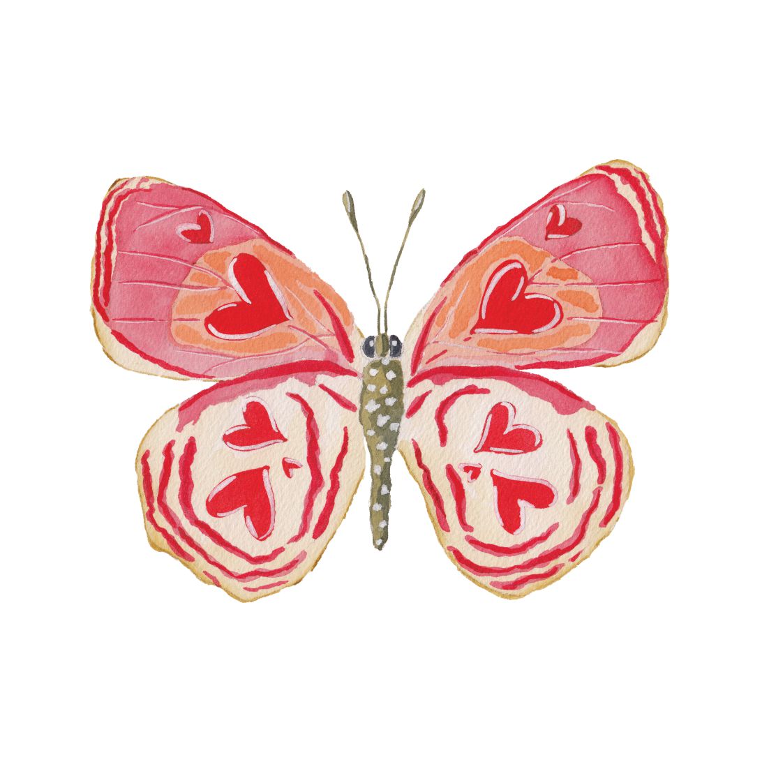 CCRT-042 Butterfly Valentines | 0.75" Acrylic Cutout |