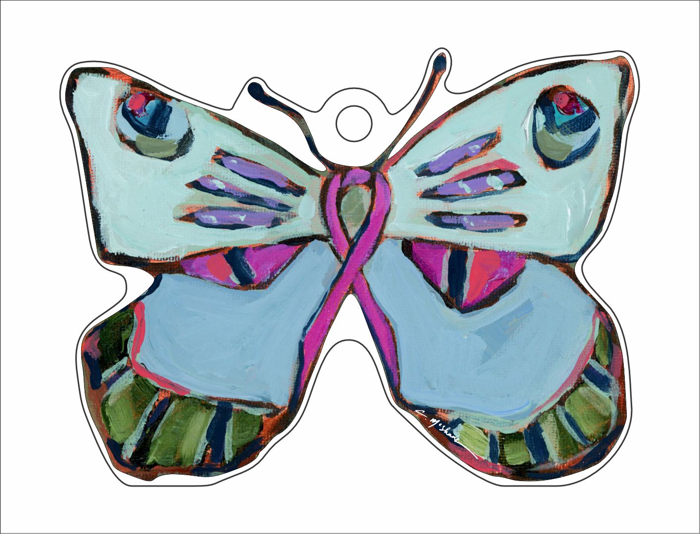 Butterfly of Hope III | 0.25in. Acrylic Ornament | Case of 25