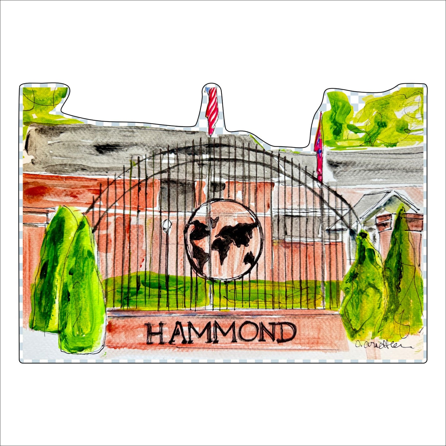 CAA-012 Hammond School | 0.75in. Acrylic Cutout