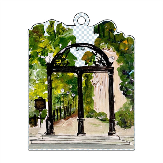 CAA-019 UGA Ornament | 0.25in. Acrylic Ornament