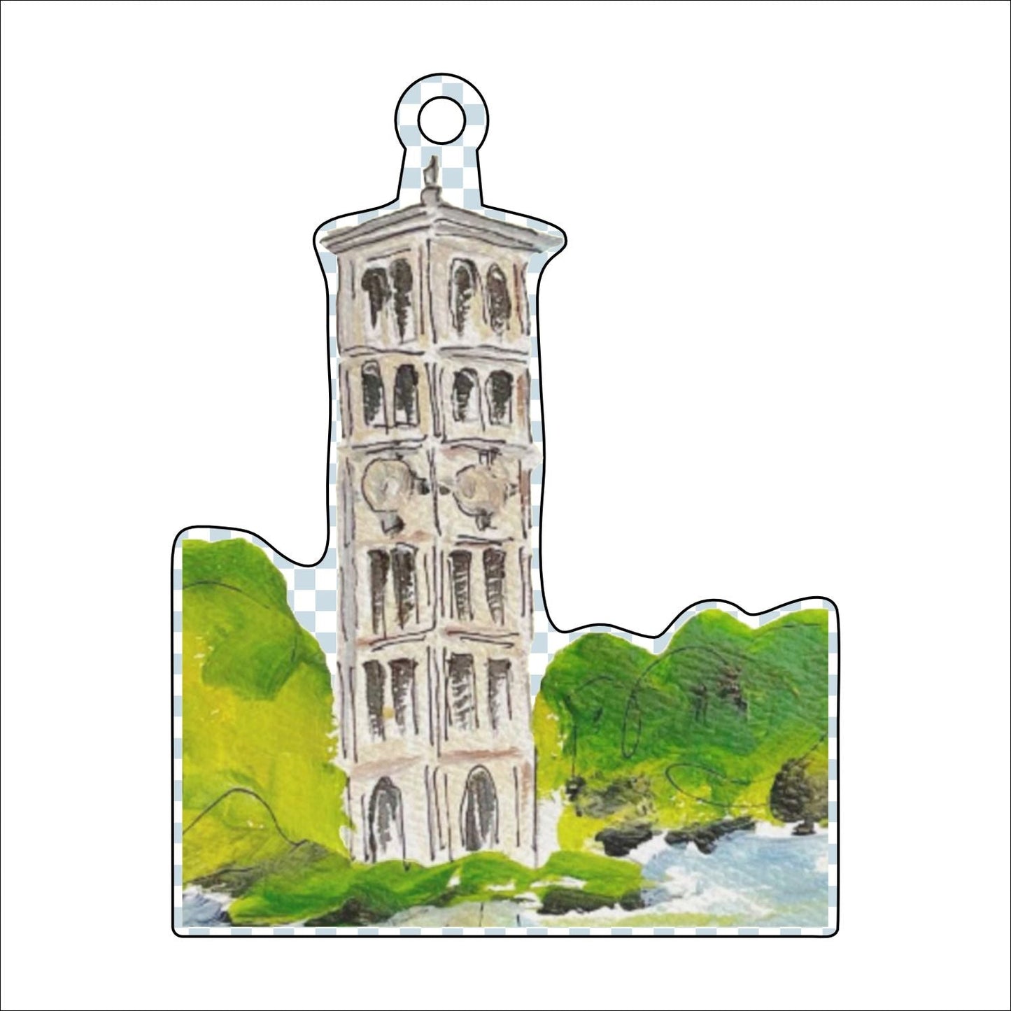 CAA-026 Furman Ornament | 0.25in. Acrylic Ornament