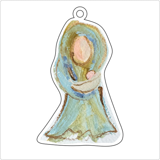 CAA-052  Mary and Jesus Ornament | 0.25in. Acrylic