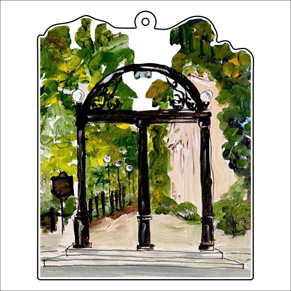 CAA-086 UGA Keychain | 0.125Acrylic Keychain | Set of 10
