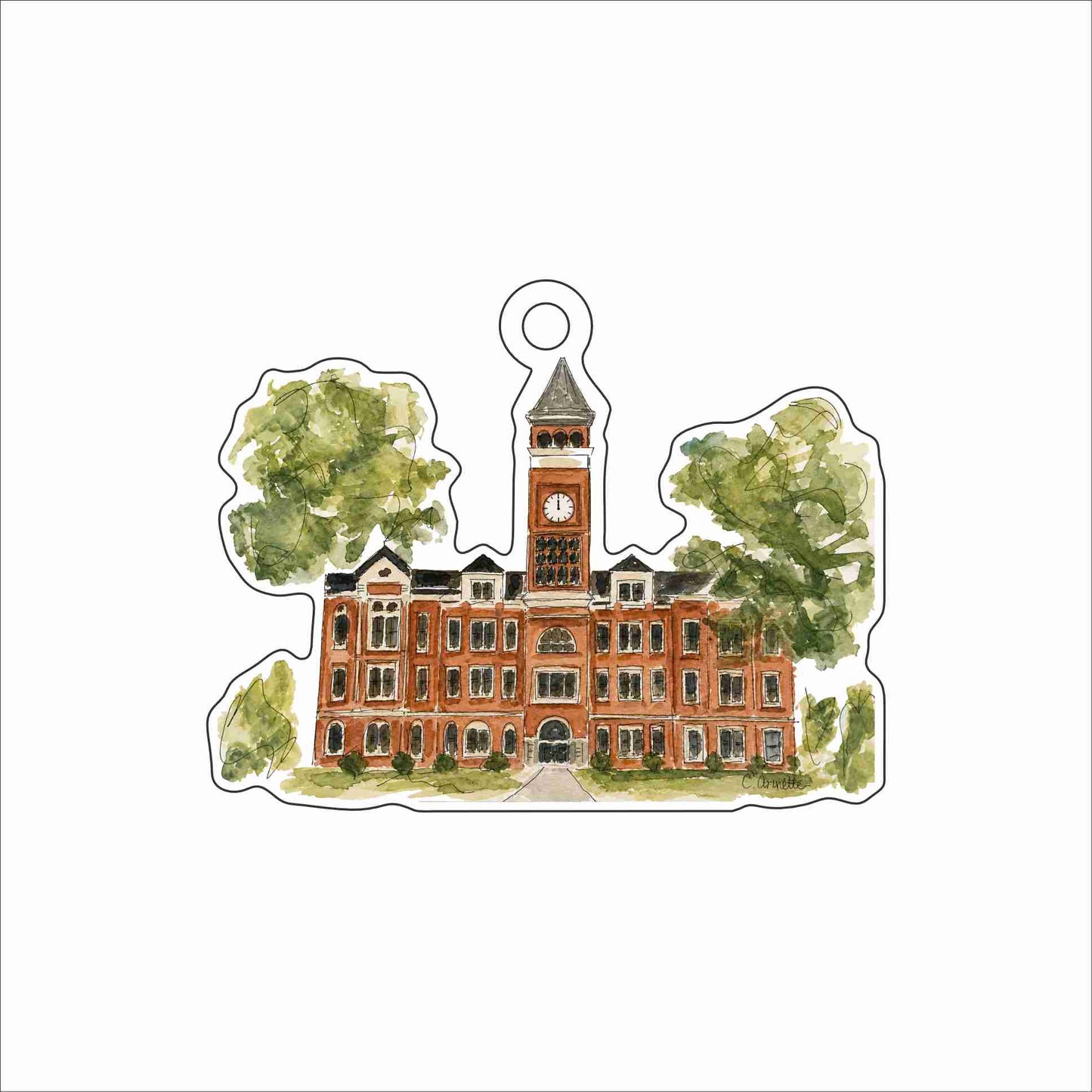 CAA-090 Tillman Hall Ornament | 0.25Acrylic Ornament